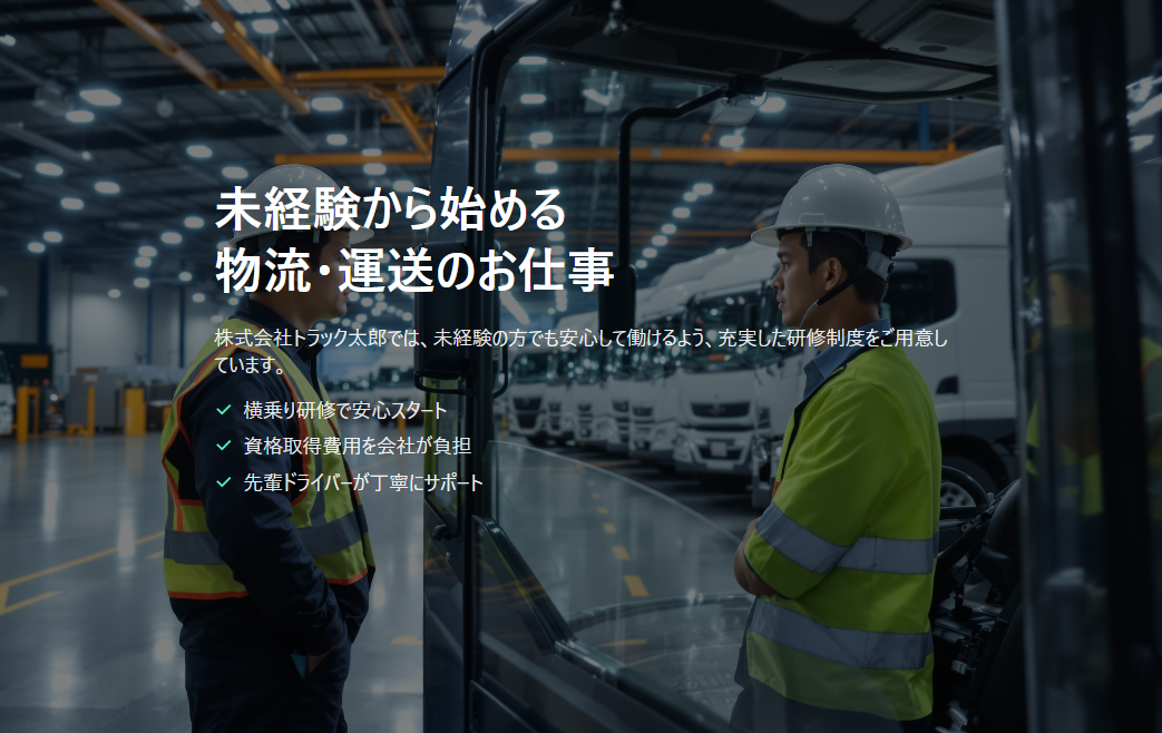 物流・運輸のサンプルサイト